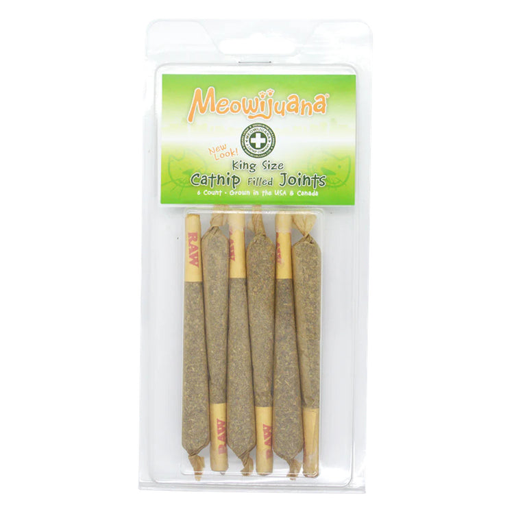 MEOWIJUANA - Catnibas® Joints d’herbe à chat Meowy J de grand format - 6/pqt