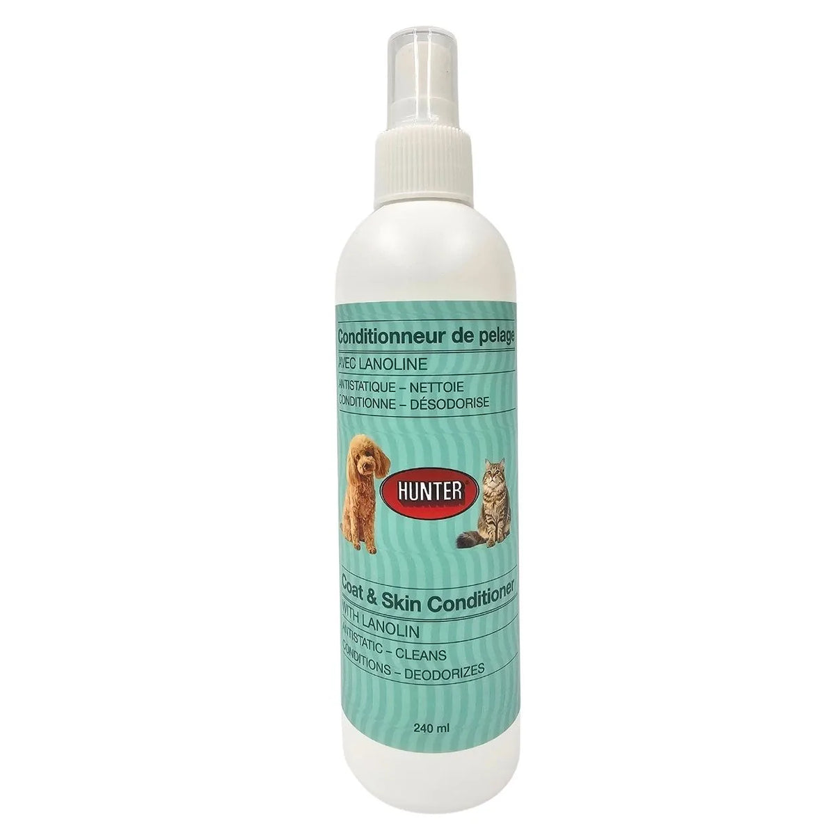 HUNTER, Conditionneur, Vaporisateur, Avec lanoline, Pour chien et