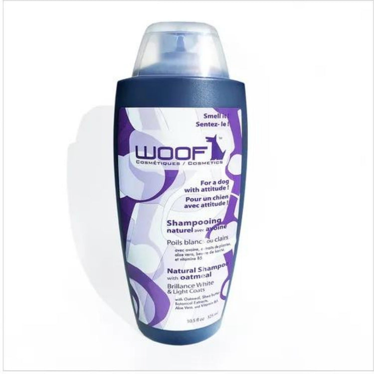 WOOF Cosmétiques Shampoing naturel avec avoine pour poils blancs ou clairs pour chien