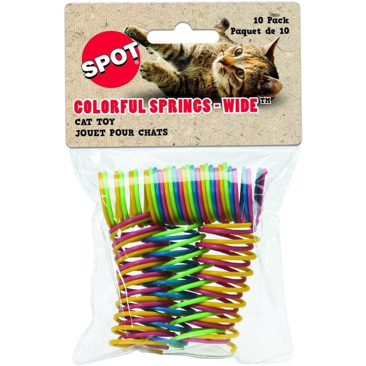 SPOT Colorful Springs Wide, jouet pour chat - paquet de 10 ressorts colorés larges