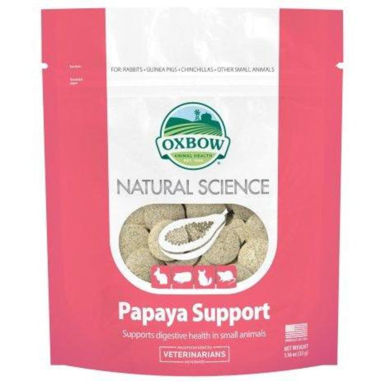 OXBOW NATURAL SCIENCE Papaya support, suppléments digestif pour rongeur à la papaye