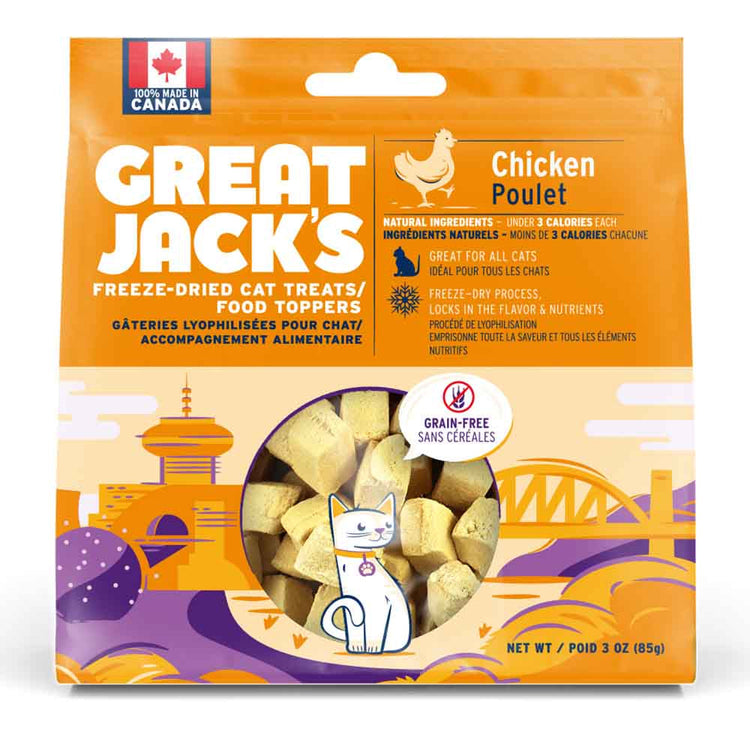 GREAT JACK'S gâterie lyophilisée pour chat au poulet