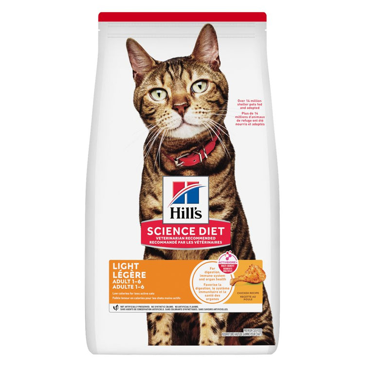 SCIENCE DIET HILL'S Léger, nourriture pour chat adulte au poulet