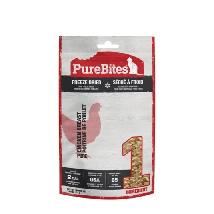 PUREBITES, Gâteries séchées à froid, Poulet, Pour chat, 31g