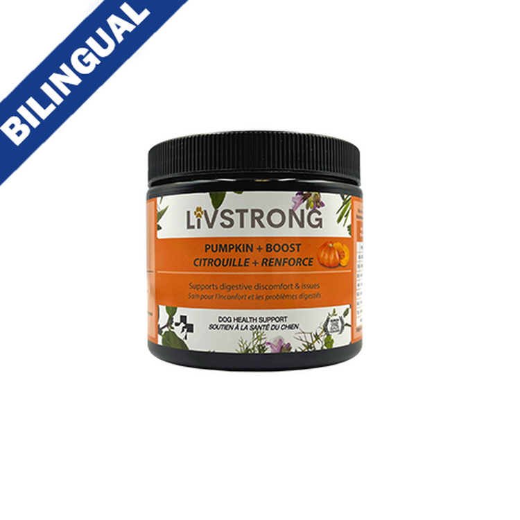 LIVSTRONG, Citrouille + Boost soutien à la santé des chiens et des chats, 120g