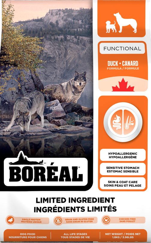 BORÉAL functional nourriture ingrédients limités au canard pour chien