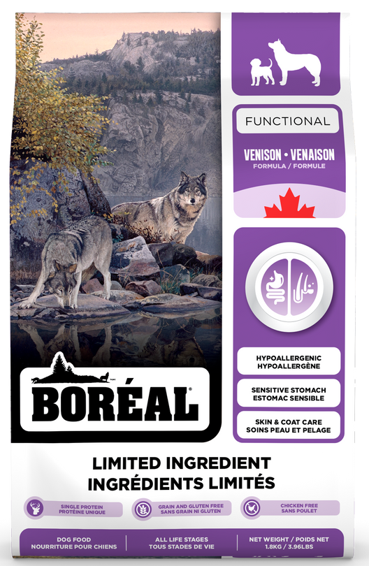 BORÉAL functional nourriture ingrédients limités venaison pour chien