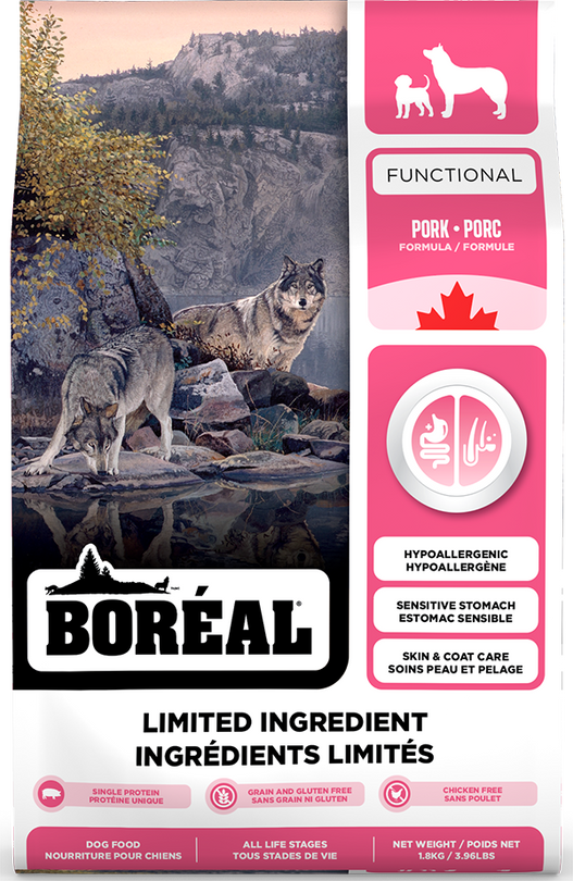 BORÉAL functional nourriture ingrédients limités au porc pour chien