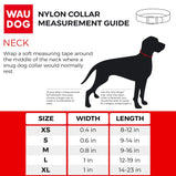 WAUDOG, Collier en nylon  pour chien, à carreaux rouge avec fermoir en plastique