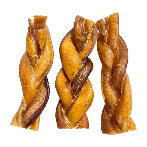 HAPPY CHEW, Bully stick tressé, Jumbo, 6 pouces, Pour chien