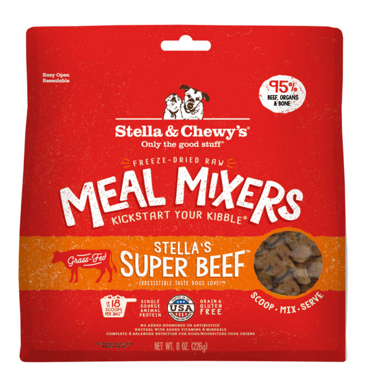 STELLA & CHEWY'S, Meal Mixers, Stella's Super Beef, Nourriture lyophilisée, Pour chien