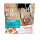 FAIM MUSEAU, Nourriture crue, Dinde et saumon, Pour chien