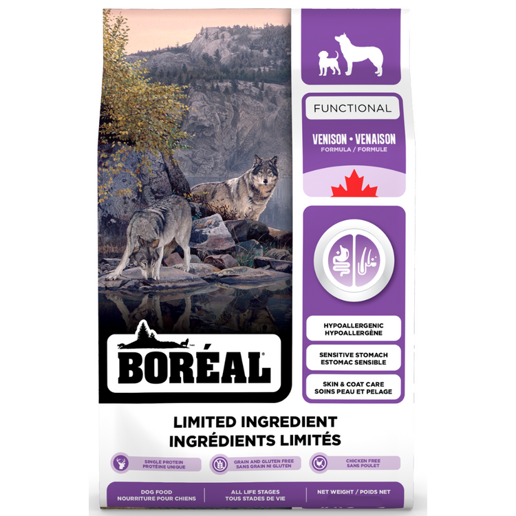 BORÉAL, Functional, Nourriture sèche, Ingrédients limités, Toutes races, Venaison, Pour chien