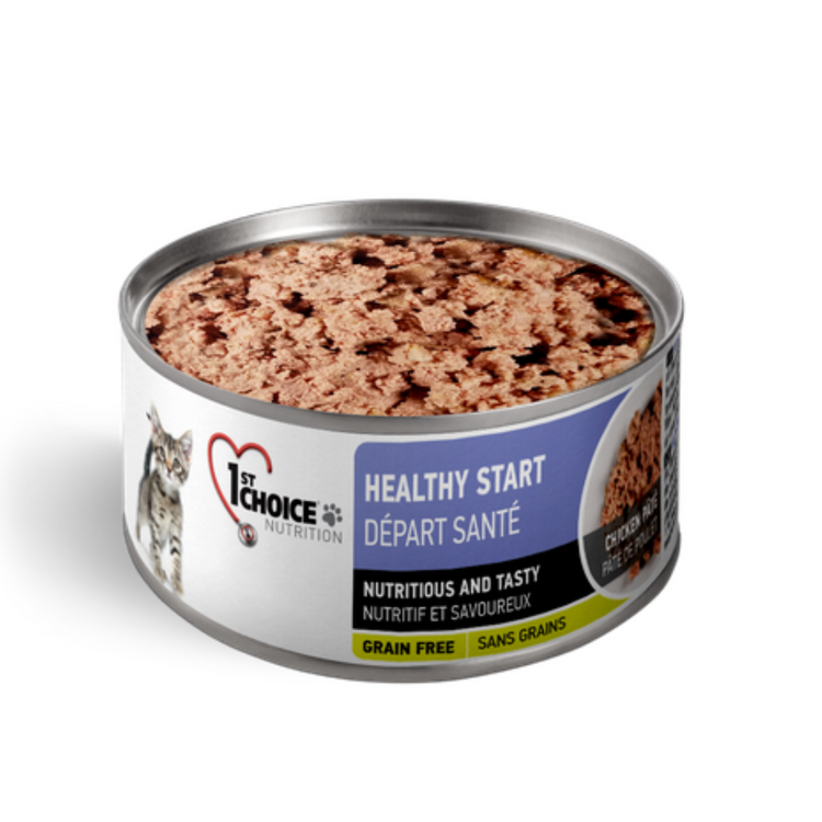 1ST CHOICE, Départ santé, Pâté, Chaton, Poulet, Pour chat, 156g