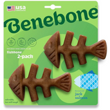 BENEBONE, Fishbone, Jouet à mâcher en nylon, Saumon, Pour chien, Paquet de 2