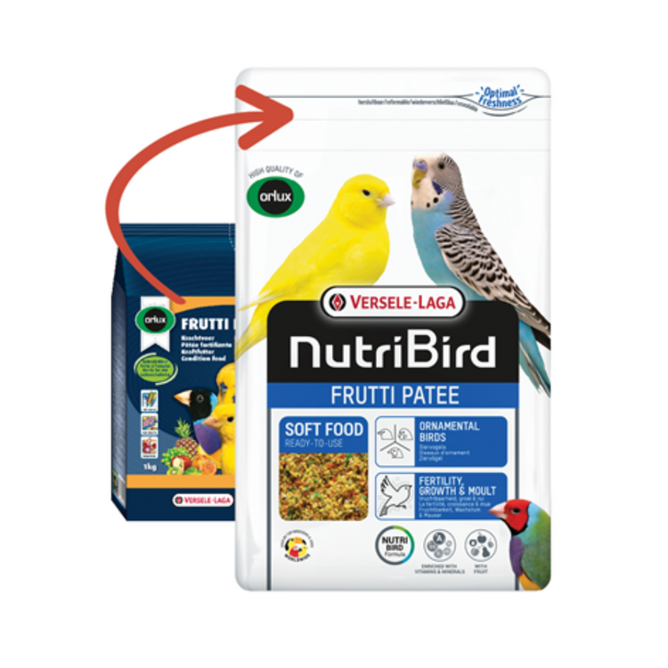 VERSELE-LAGA, ORLUX, NutriBird, Frutti patee, Pâté, Pour oiseau exotiques, canaris et perruches