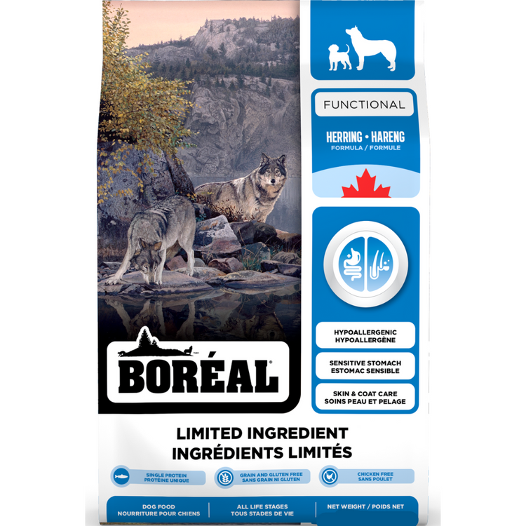 BORÉAL, Functional, Nourriture sèche, Ingrédients limités, Toutes races, Hareng, Pour chien