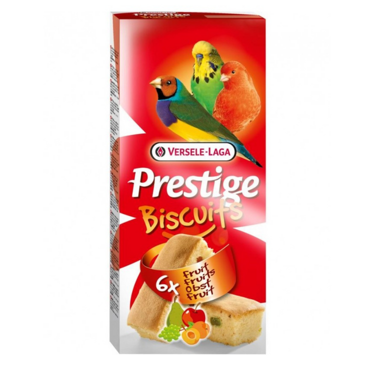 VERSELE-LAGA, Prestige Biscuits, Biscuits aux fruits, Pour oiseaux domestique - Paquet de 6