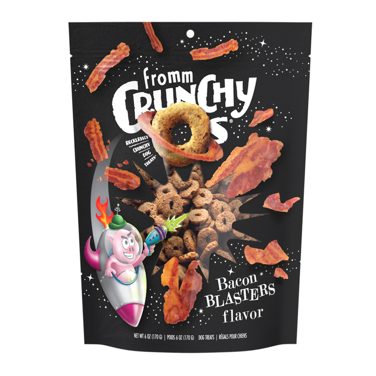 FROMM, Crunchy O's, Bacon Blasters, Gâterie, Bacon, Pour chien, 6 oz