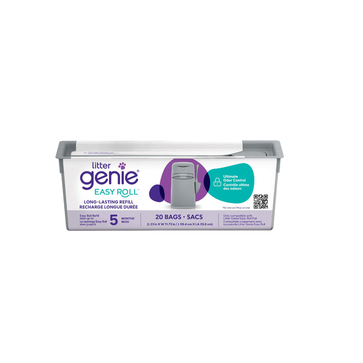 LITTER GENIE Easy roll- Recharge Pour Poubelle Litter Genie, Jusqu'à 5 Mois