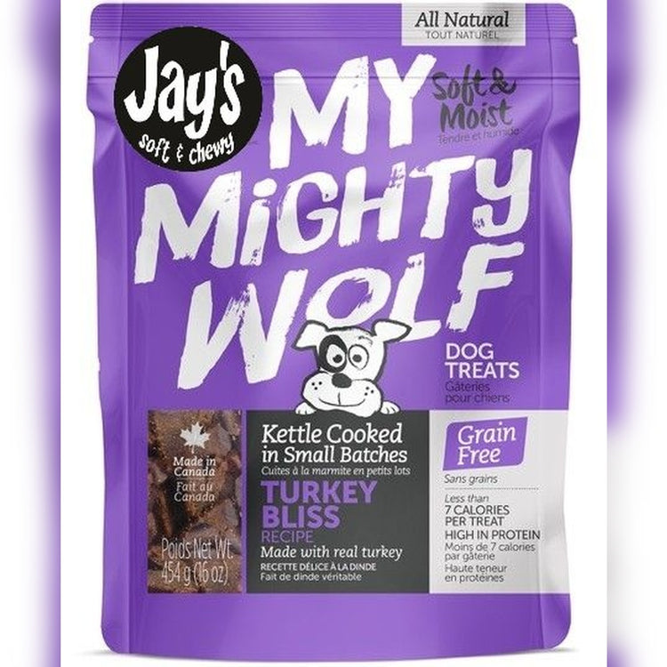 JAY'S my mighty wolf, gâteries pour chien à la dinde, 150g