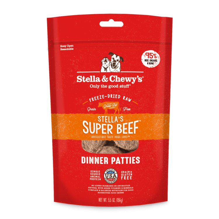 STELLA & CHEWY'S®, Super beef dinner, galettes de nourriture crue lyophilisée pour chien