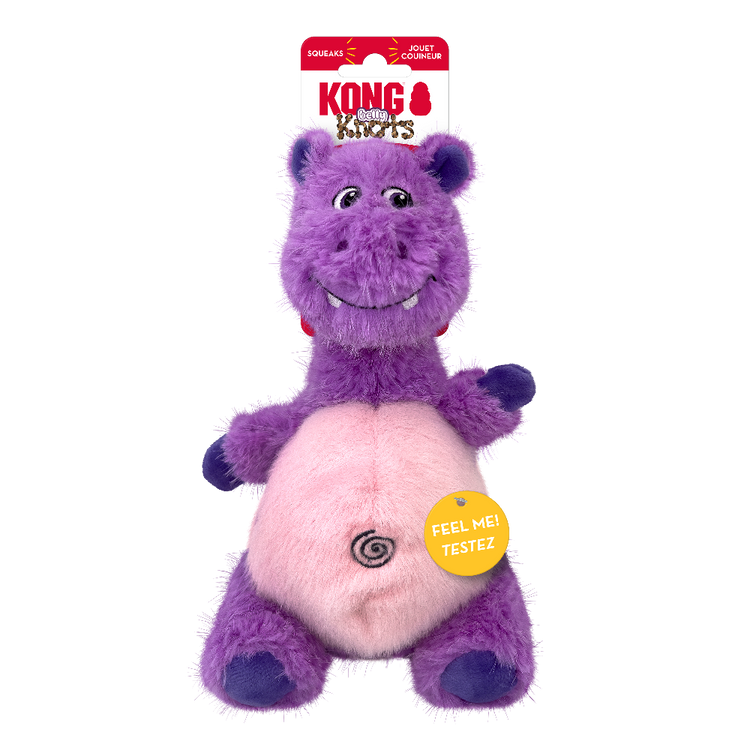 KONG, Knot hippopotame à ventre noué, peluche pour chien