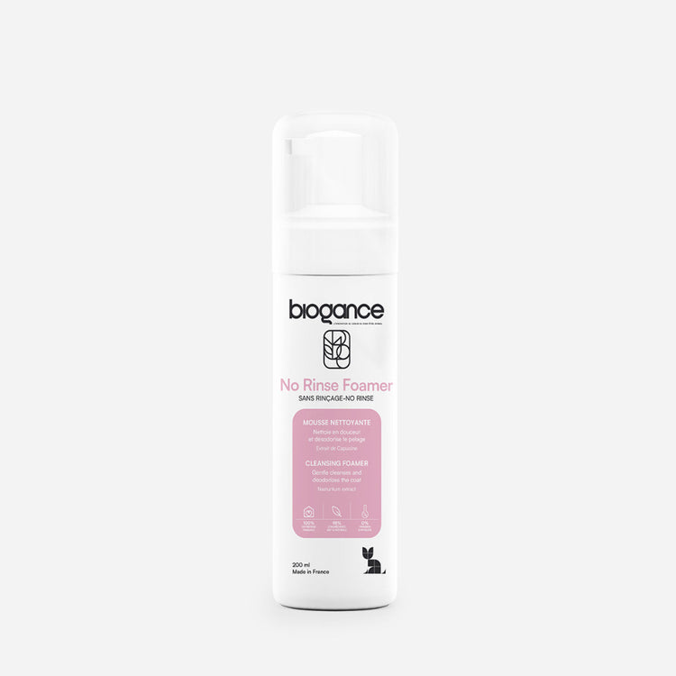 BIOGANCE, No Rinse Foamer, Mousse nettoyante sans rinçage, Pour chat