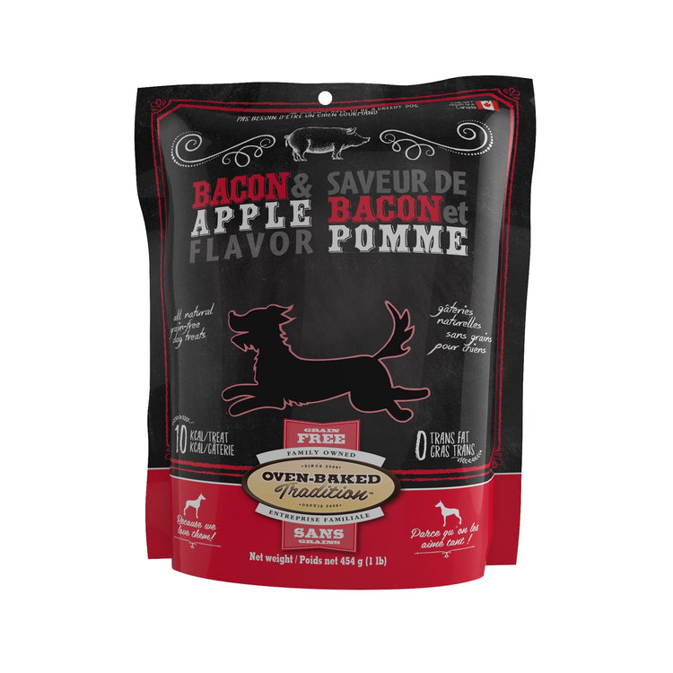 OVEN-BAKED TRADITION, Gâteries Pour Chien, Sans Grains, Biscuits Bacon Et Pommes 454gr