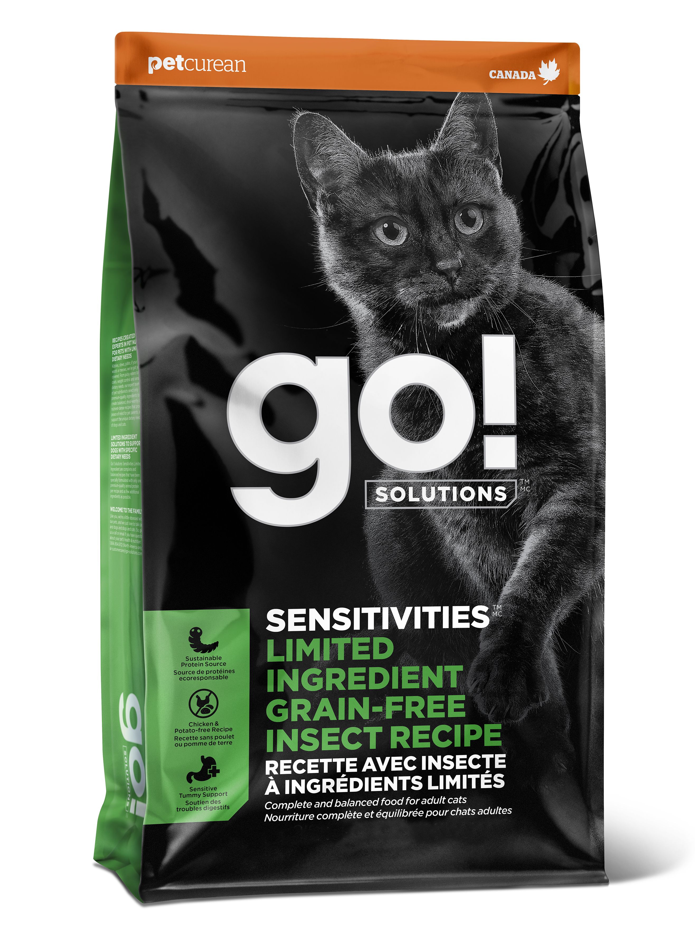 Go Solution Insecte GO ! SOLUTIONS, Sensitivities Lid, Sans grains, Aux insecte, Pour chat ...