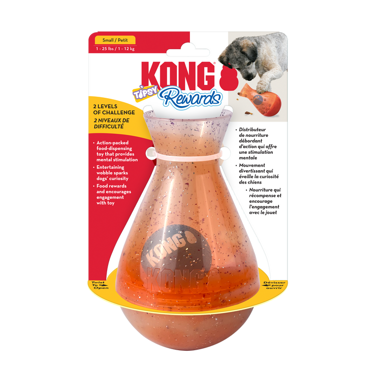 KONG, Rewards Tipsy, Distributeur de nourriture ou de friandises pour chien