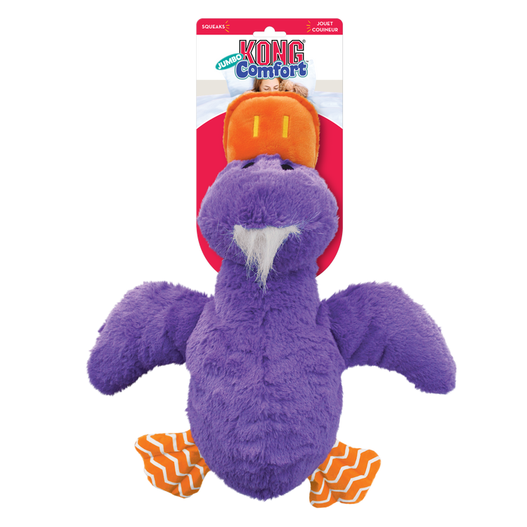 KONG, Comfort Canard Jumbo, Peluche pour chien