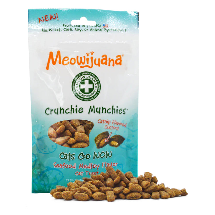 MEOWIJUANA - Crunchie Munchie , Mélange de fruits de mer pour chats - SUR COMMANDE