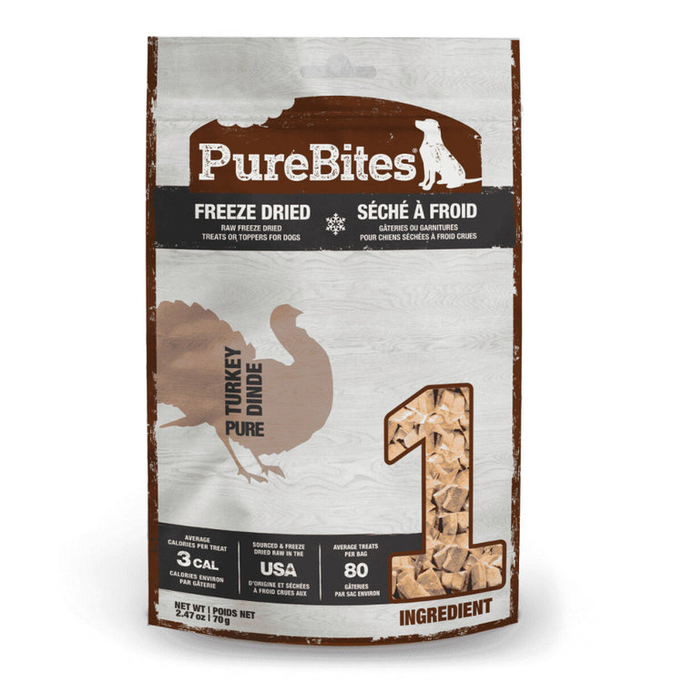 PUREBITES, Gâteries séchées à froid, Dinde, Pour chien, 70g