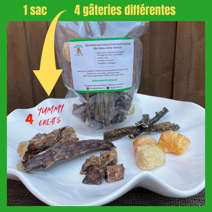 HAPPY CHEW, Gâteries variées, 150g, Pour chien