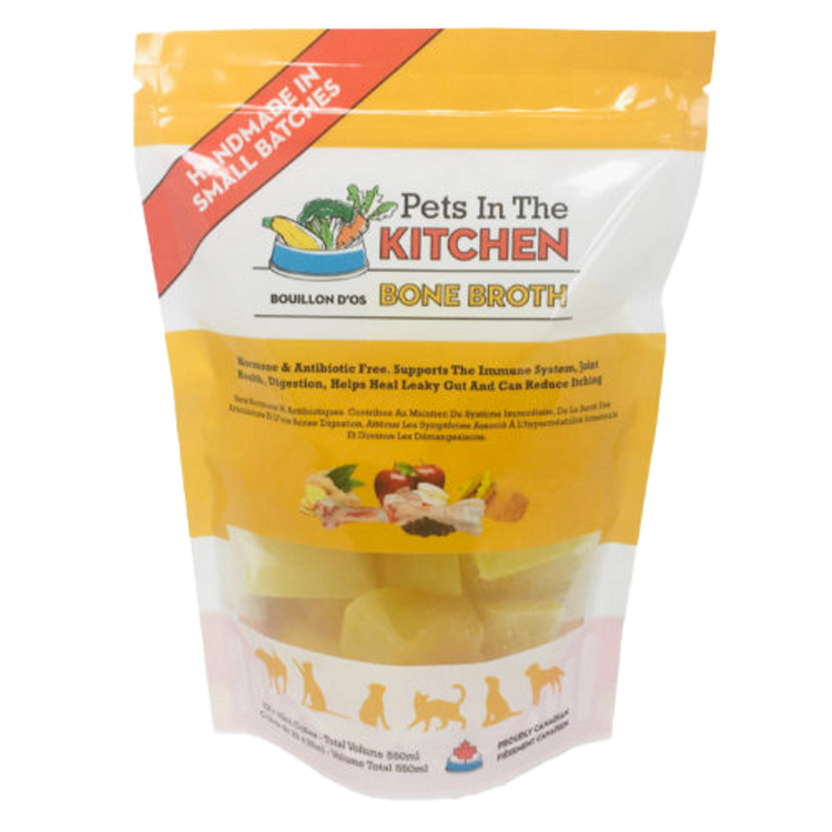 PETS IN THE KITCHEN, Bouillon d'os de porc surgelé en cube