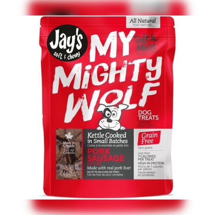 JAY'S my mighty wolf, gâteries pour chien au porc, 150g