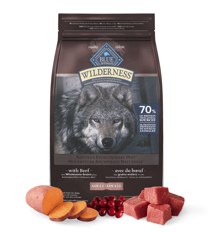 BLUE Wilderness nourriture pour chien adulte au boeuf
