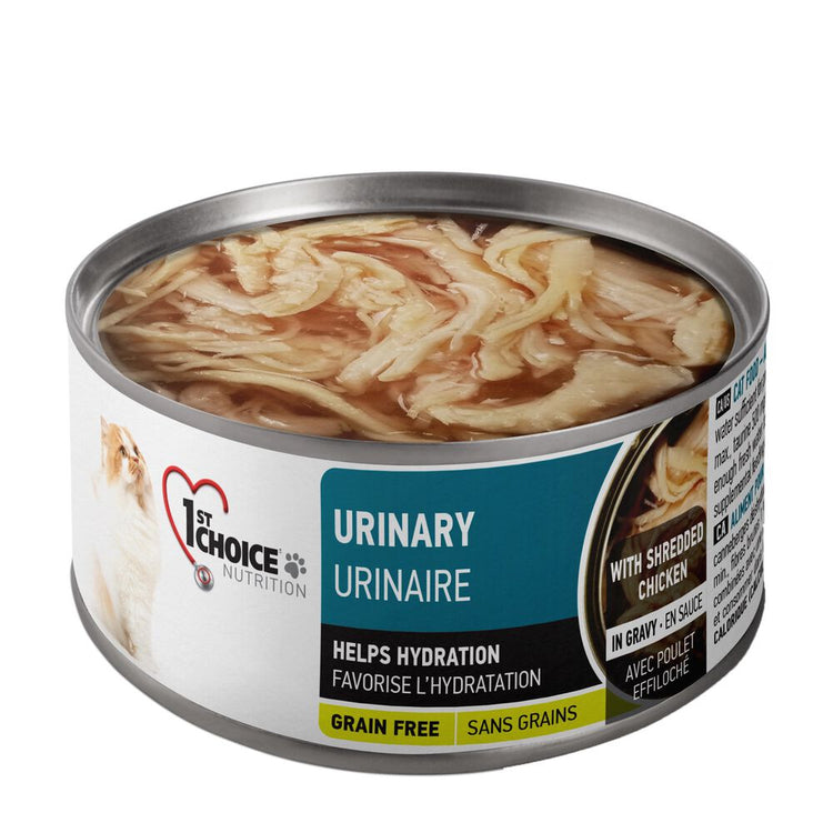 1ST CHOICE, Urinaire, Pâté effiloché, Adulte, Poulet, Pour chat, 85g