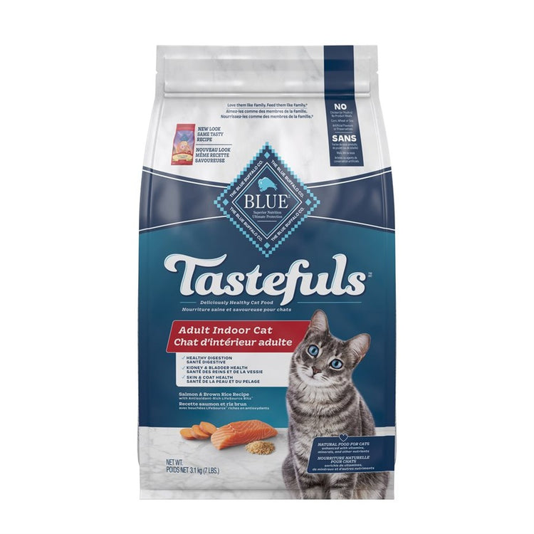 BLUE Tastefuls nourriture pour chat adulte intérieur au saumon