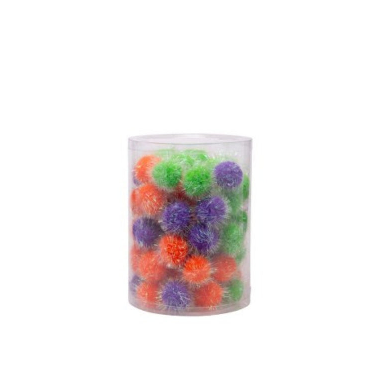 BUD'Z jouet en jarre pour chat, balles pompons colorées - à l'unité