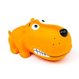 BUD'Z squeaker gros museau, jouet pour chien en latex, chien jaune 7''
