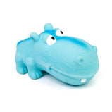 BUD'Z squeaker gros museau, jouet pour chien en latex, hippopotame bleu 7''
