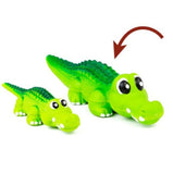 BUD'Z squeaker, jouet pour chien en latex, alligator vert