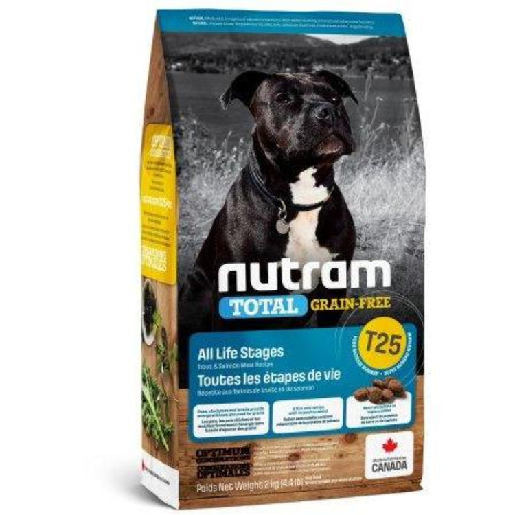 NUTRAM TOTAL T25 nourriture pour chien toutes étapes de vie et toutes races truite et saumon