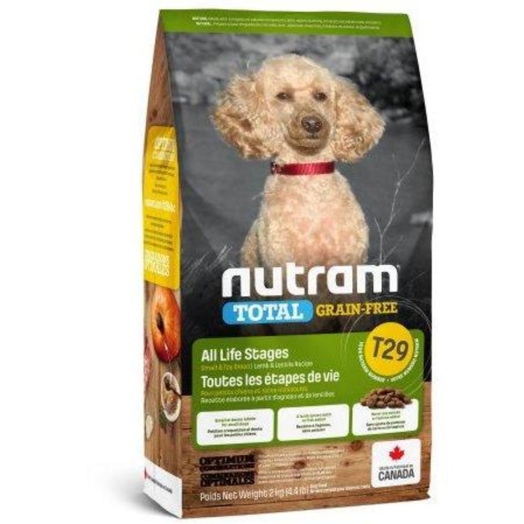 NUTRAM TOTAL T29 sans grains nourriture pour chien toutes étapes de vie miniature et petite race à l'agneau