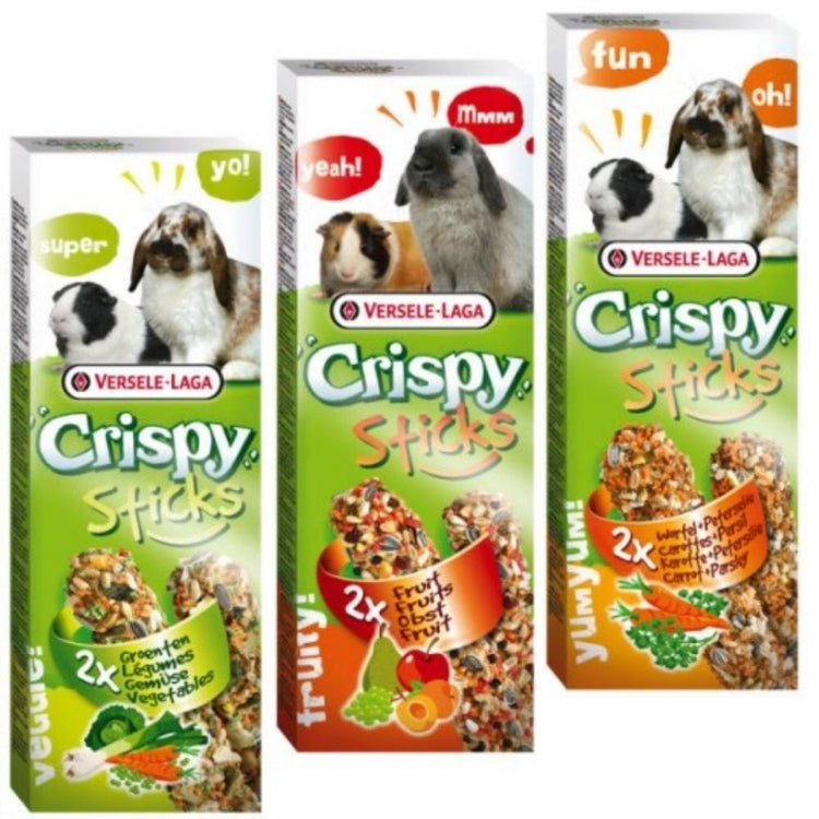 VERSELE-LAGA Crispy Sticks offre spéciale 2 boîtes + 1 gratuite friandise pour lapin et cochon d'inde
