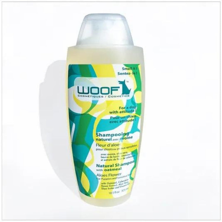 WOOF Cosmétiques Shampoing naturel à la fleur d'aloes et avoine pour chien