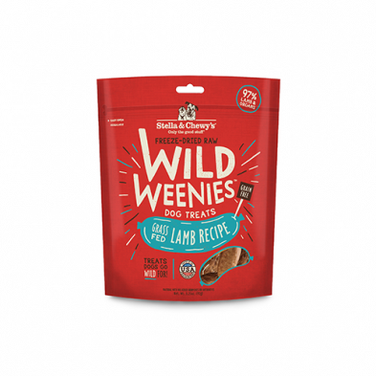 STELLA & CHEWY'S, Gâteries Wild Weenies lyophilisées à l'agneau nourri à l'herbe pour chien (3oz)