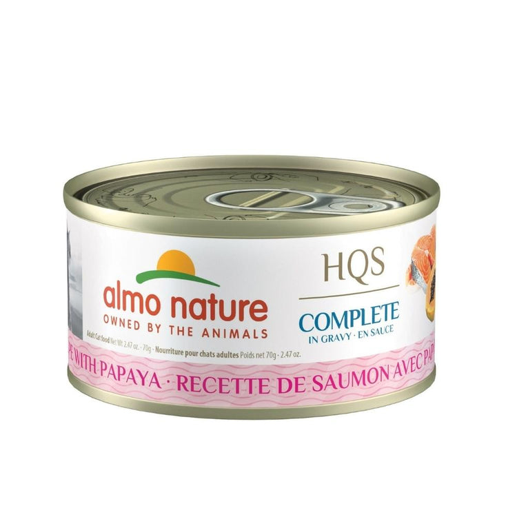 Almo Nature ''HQS Complete'', Saumon et papaye en sauce pour chat